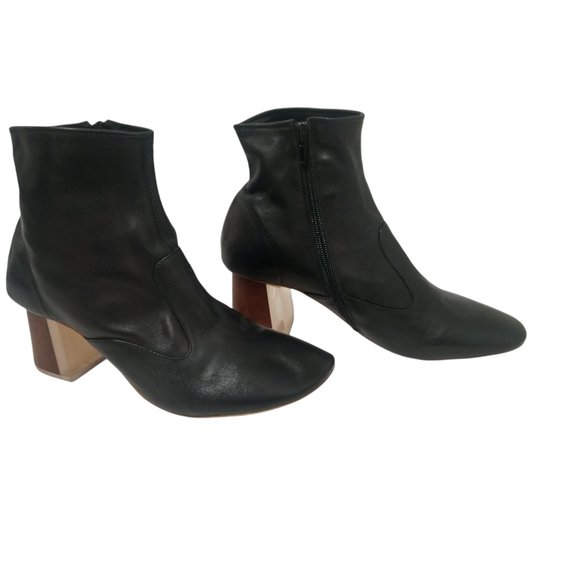 Jeffrey Campbell Kovacs Leather Booties Size 8.5 - Picture 5 of 16